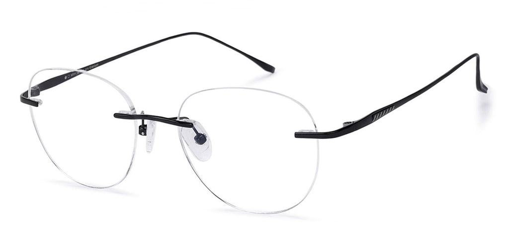 Rimless Eyeglasses-Frame Round--EG
