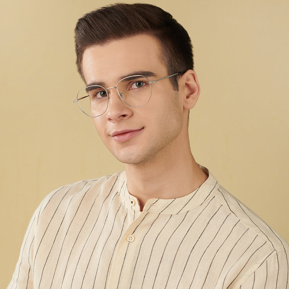 Full Rim Eyeglasses-Frame Hexagonal--EG
