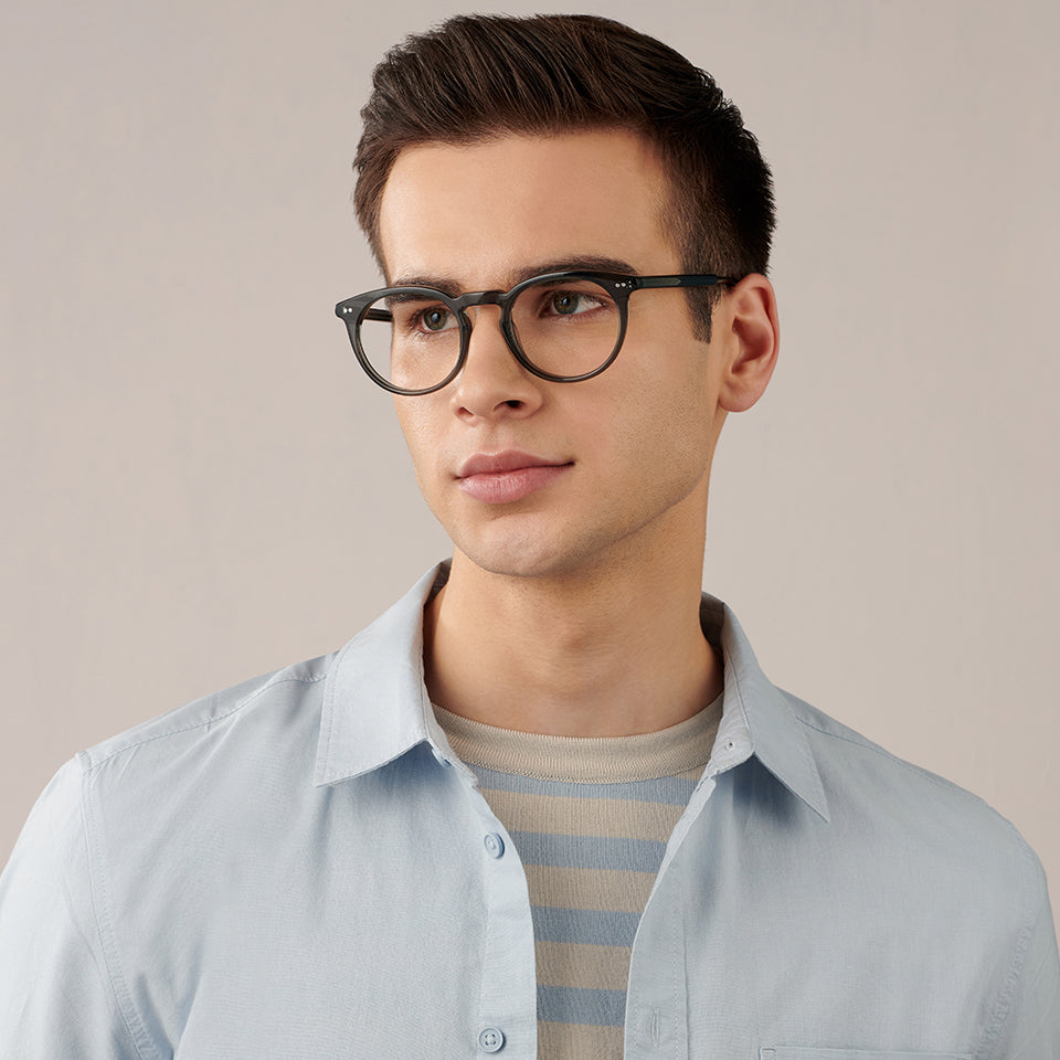 Square Eyeglasses-Frame Round--EG