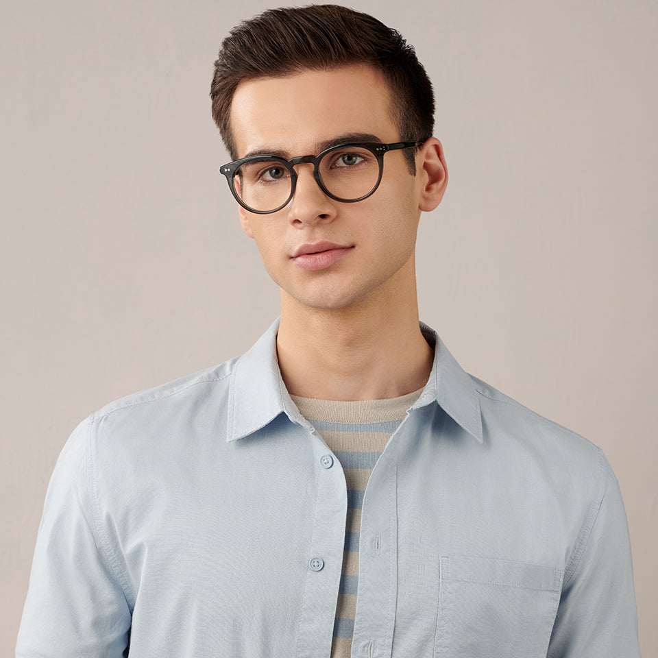 Square Eyeglasses-Frame Round--EG