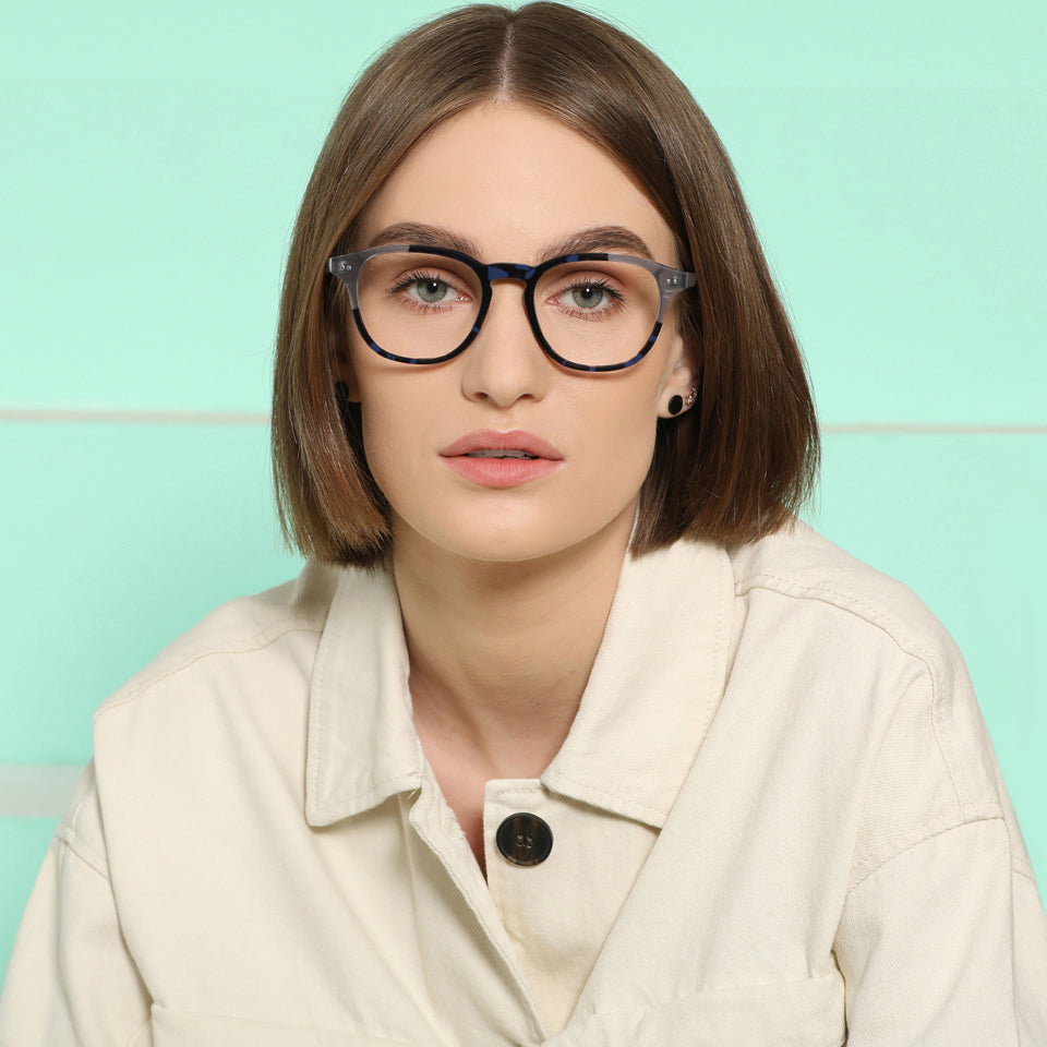 Square Eyeglasses-Frame Round--EG