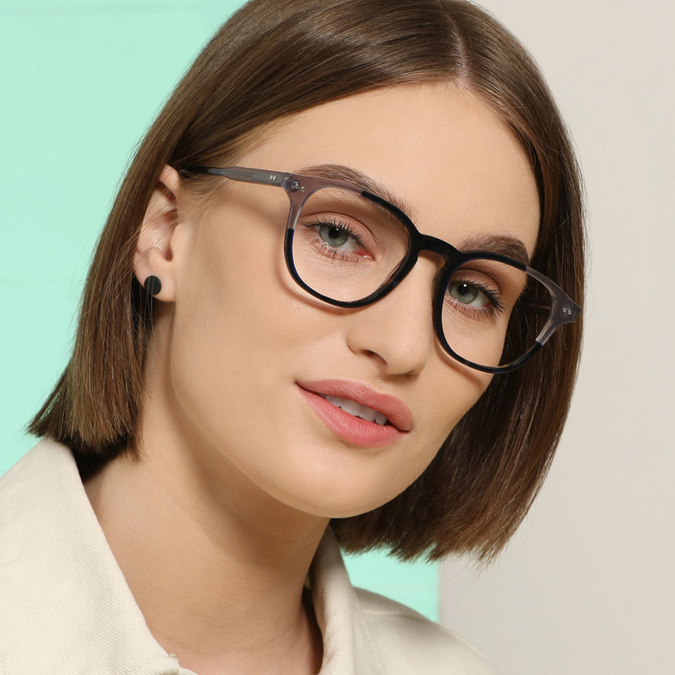 Square Eyeglasses-Frame Round--EG