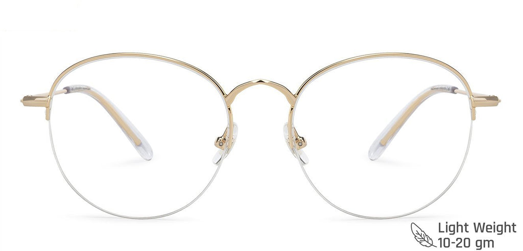 Half Rim Eyeglasses-Frame Round--EG