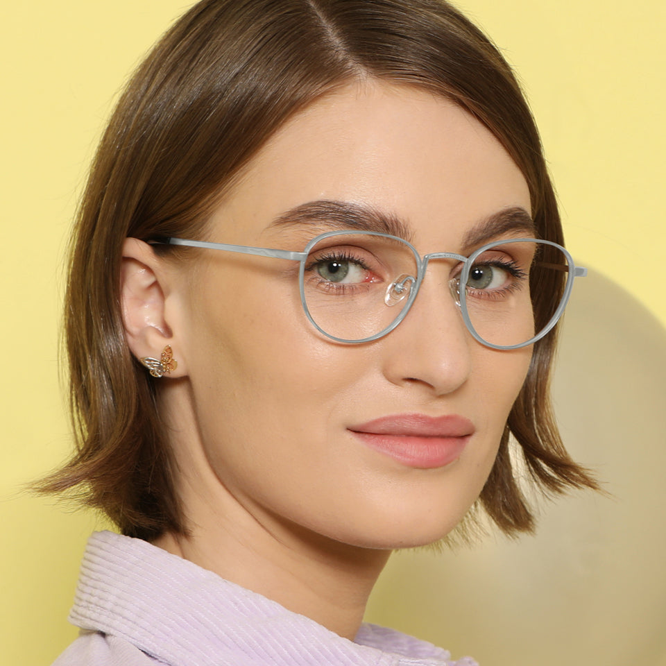 Square Eyeglasses-Frame Round--EG