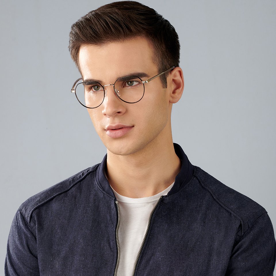 Full Rim Eyeglasses-Frame Hexagonal--EG