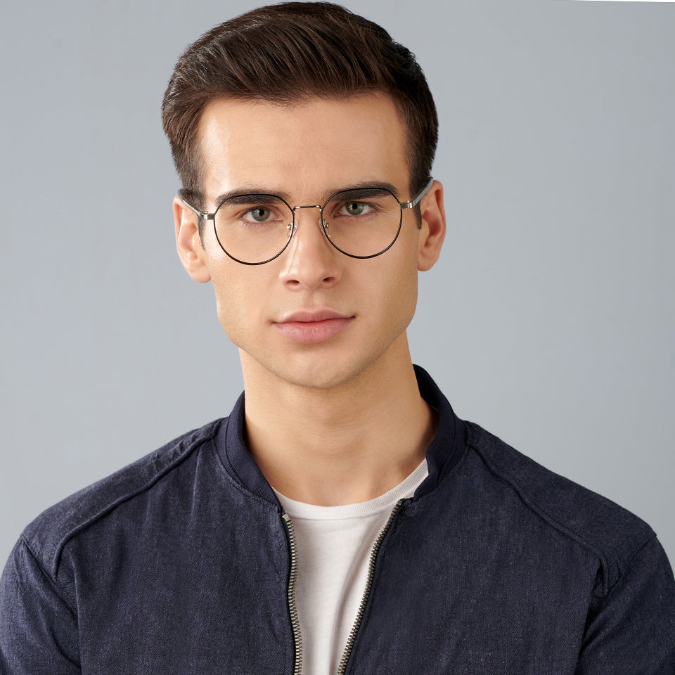 Full Rim Eyeglasses-Frame Hexagonal--EG