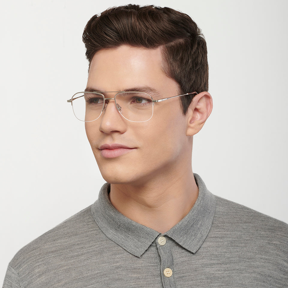 Half Rim Eyeglasses-Frame Rectangle--EG
