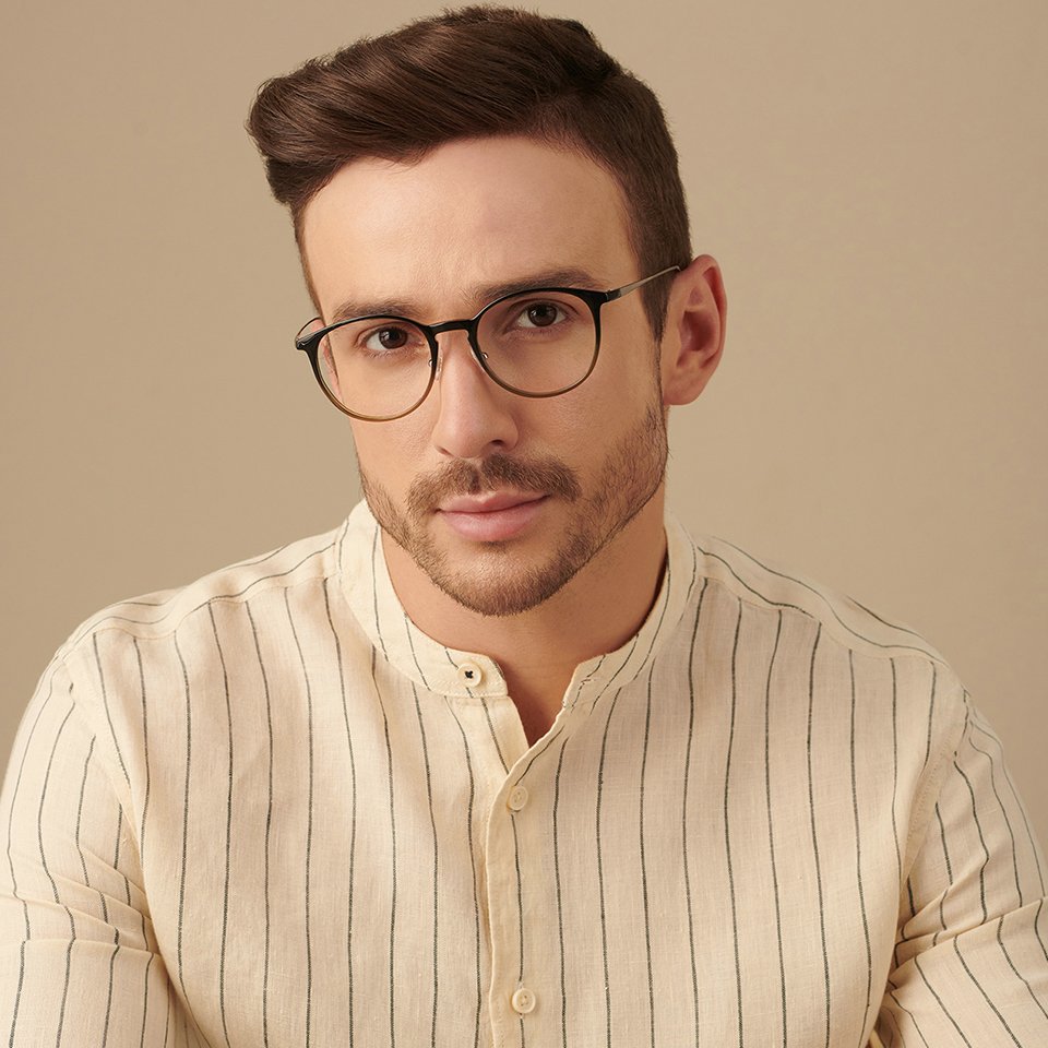 Square Eyeglasses-Frame Round--EG