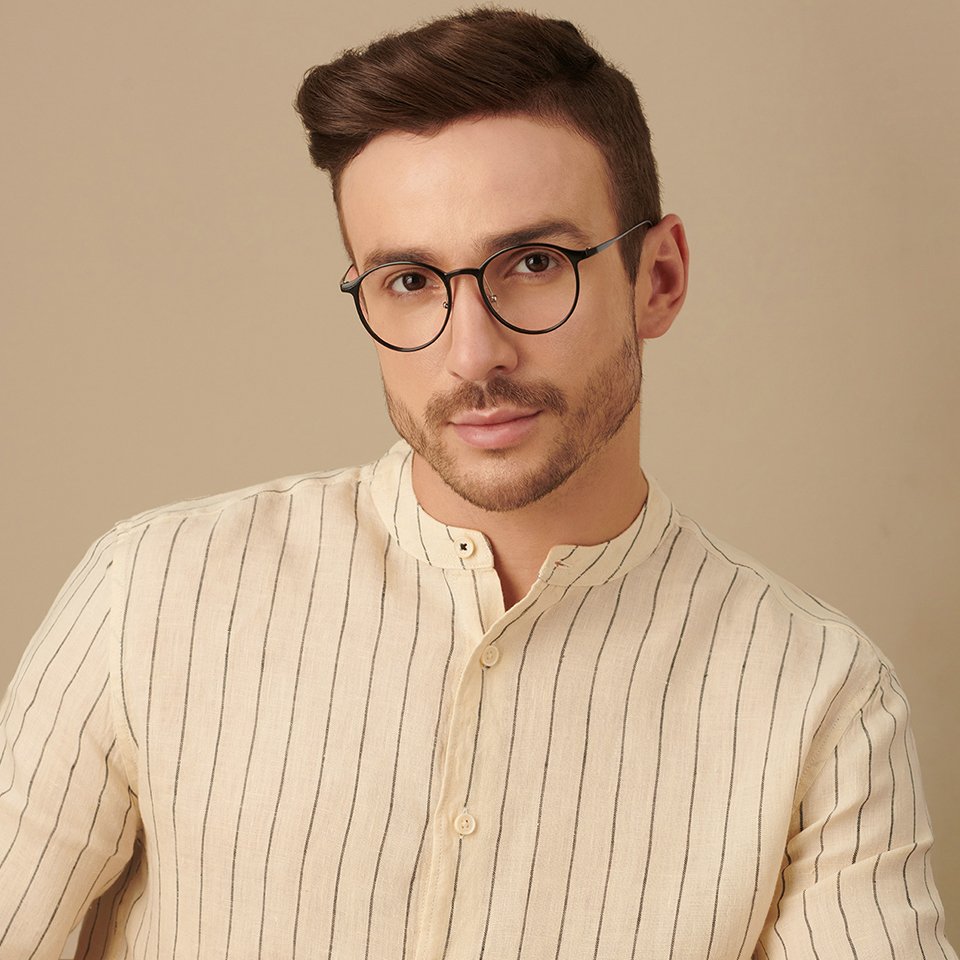 Square Eyeglasses-Frame Round--EG