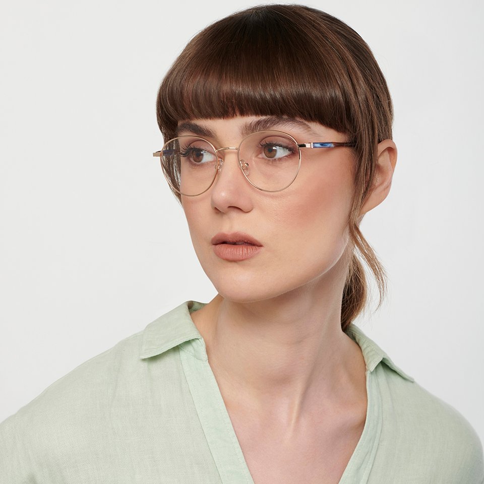 Square Eyeglasses-Frame Round--EG