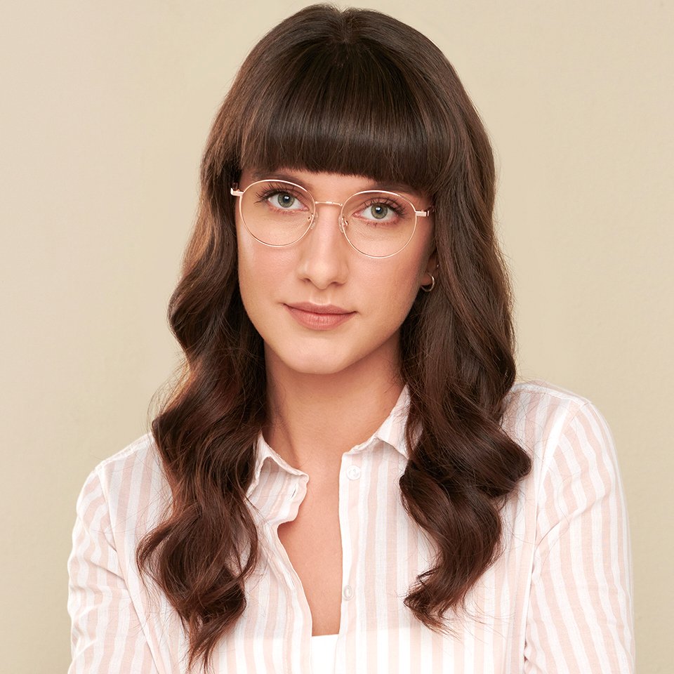 Square Eyeglasses-Frame Round--EG