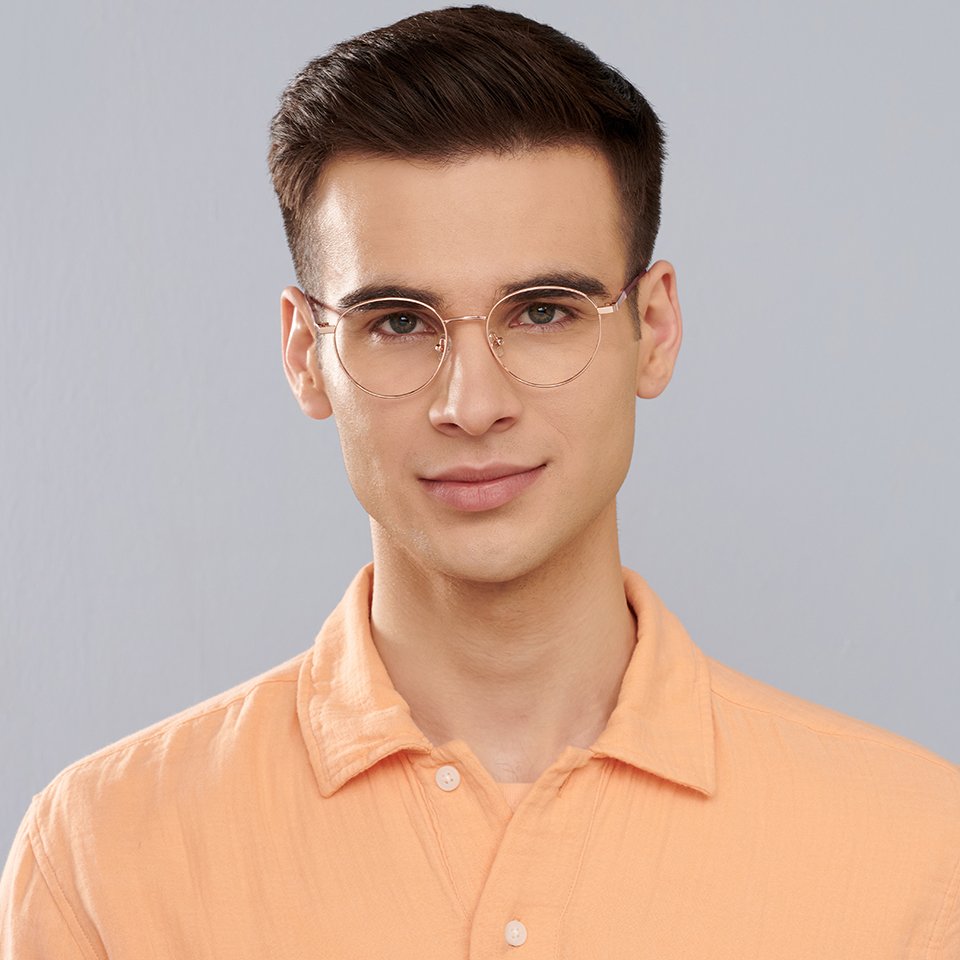 Square Eyeglasses-Frame Round--EG