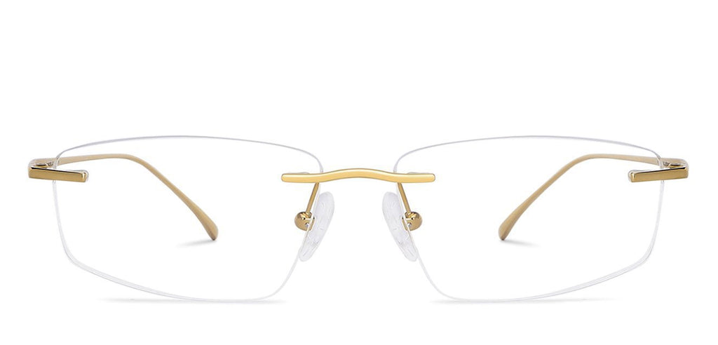 Rimless Eyeglasses-Frame Rectangle--EG