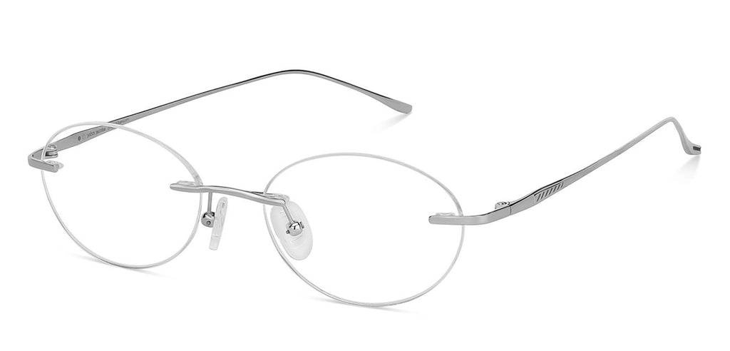 Rimless Eyeglasses-Frame Cat Eye--EG