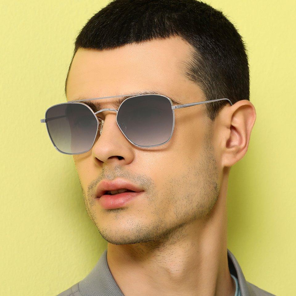 Sunglasses For Men-Frame Hexagonal--SG