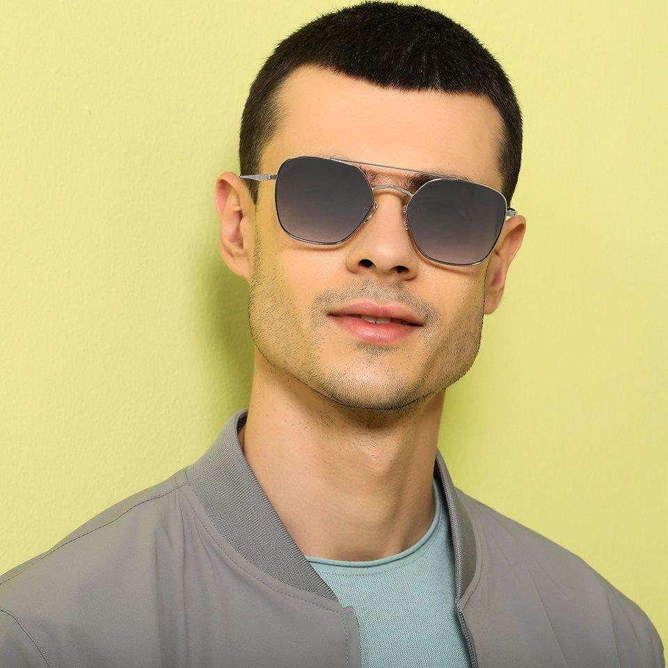Sunglasses For Men-Frame Hexagonal--SG
