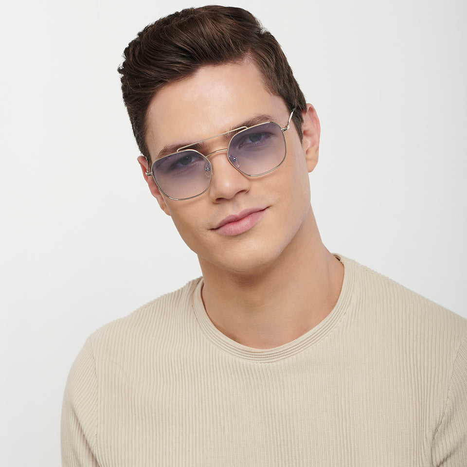 Sunglasses For Men-Frame Hexagonal--SG