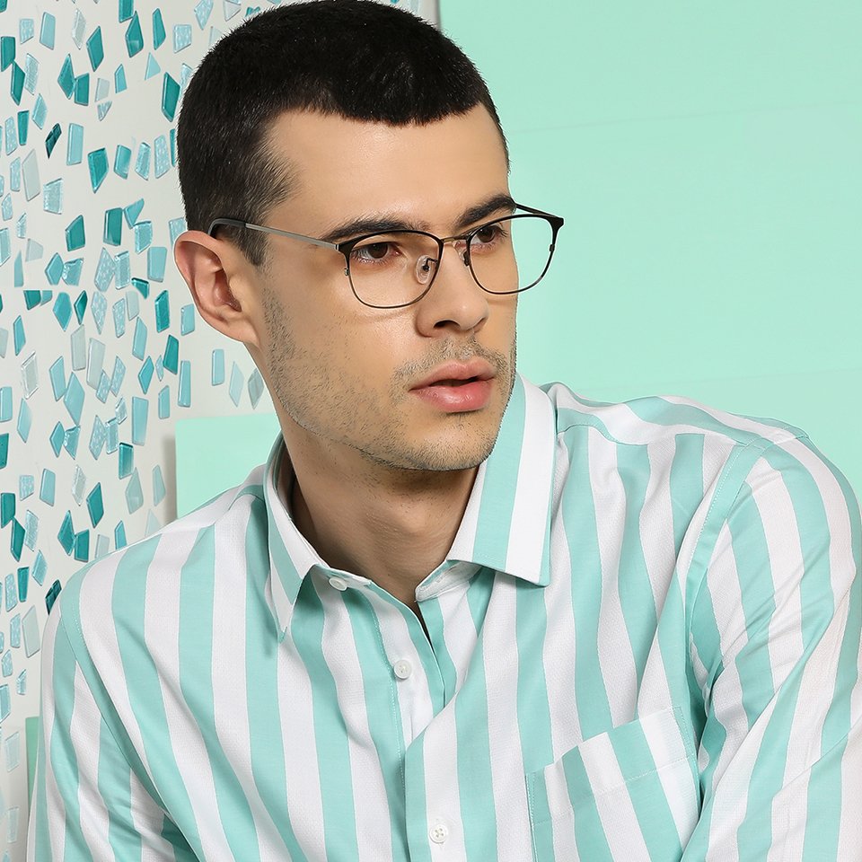 Full Rim Eyeglasses-Frame Square--EG