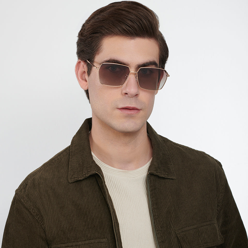Sunglasses For Men-Frame Hexagonal--SG