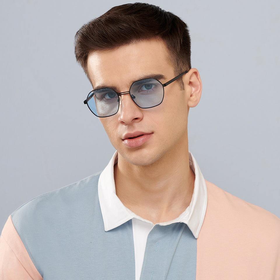 Sunglasses For Men-Frame Hexagonal--SG