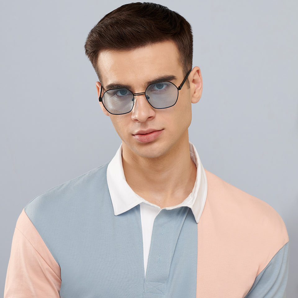 Sunglasses For Men-Frame Hexagonal--SG