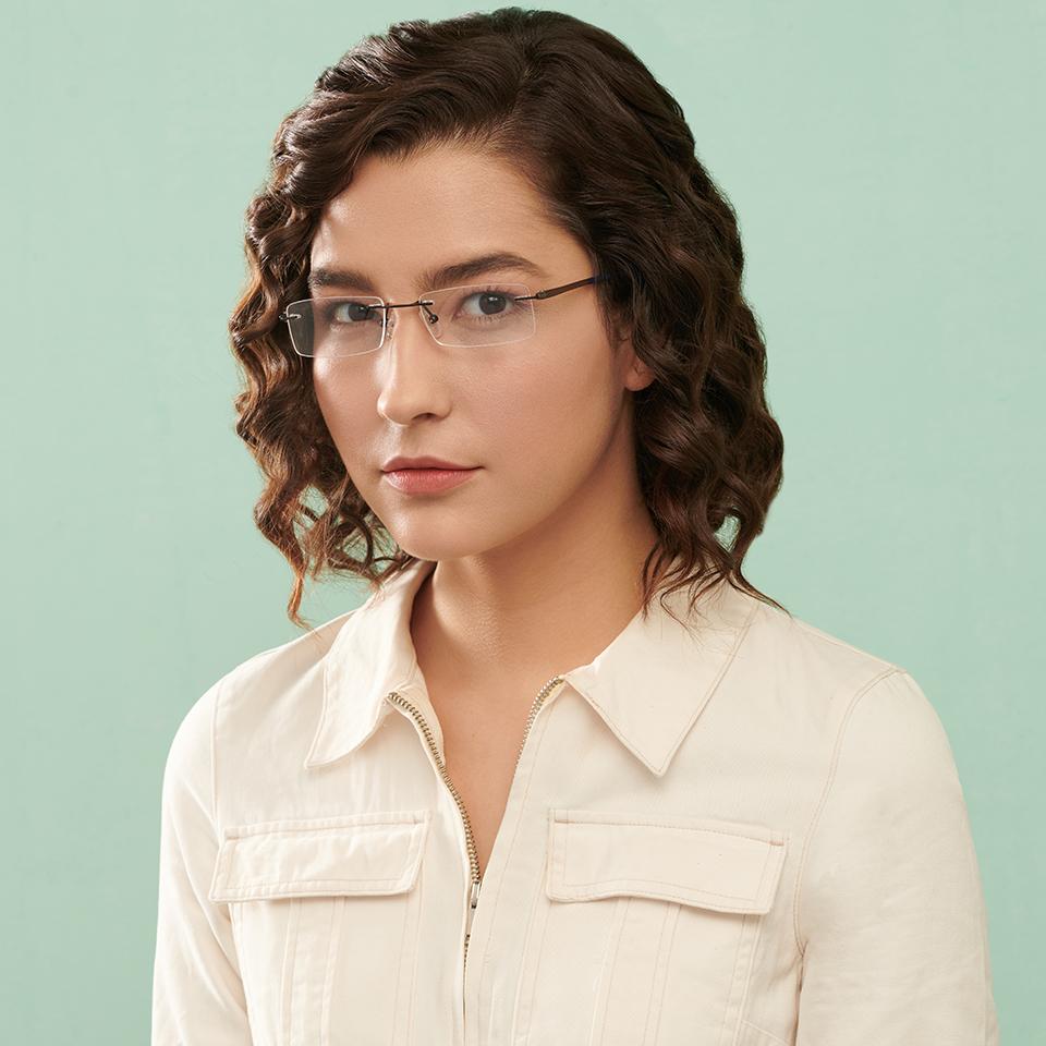 Magnetic Clip On Glasses-Frame Rectangle--EG