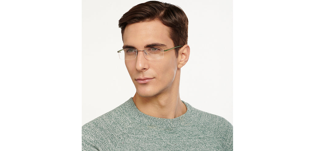 Rimless Eyeglasses-Frame Rectangle--EG