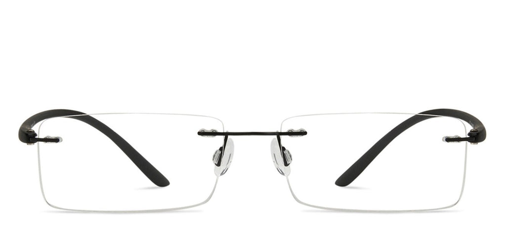 Rimless Eyeglasses-Frame Rectangle--EG