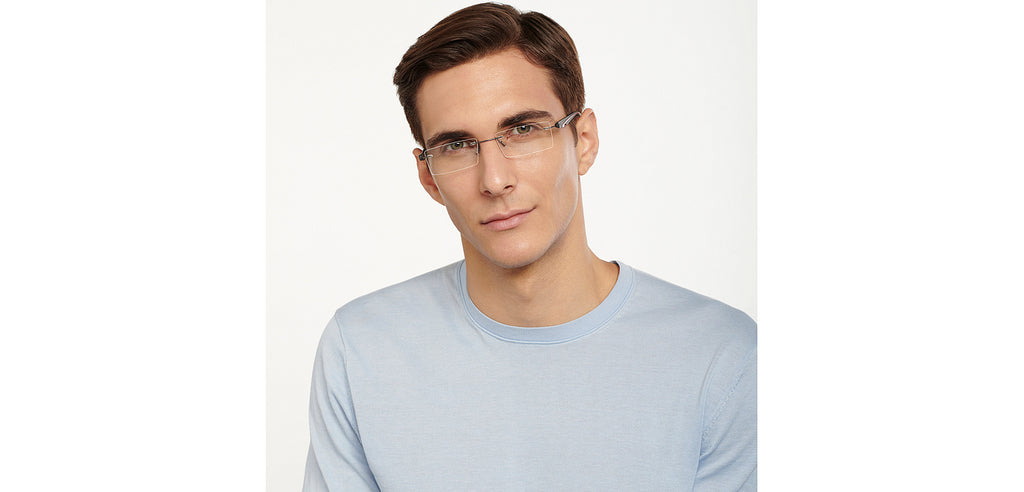 Rimless Eyeglasses-Frame Rectangle--EG
