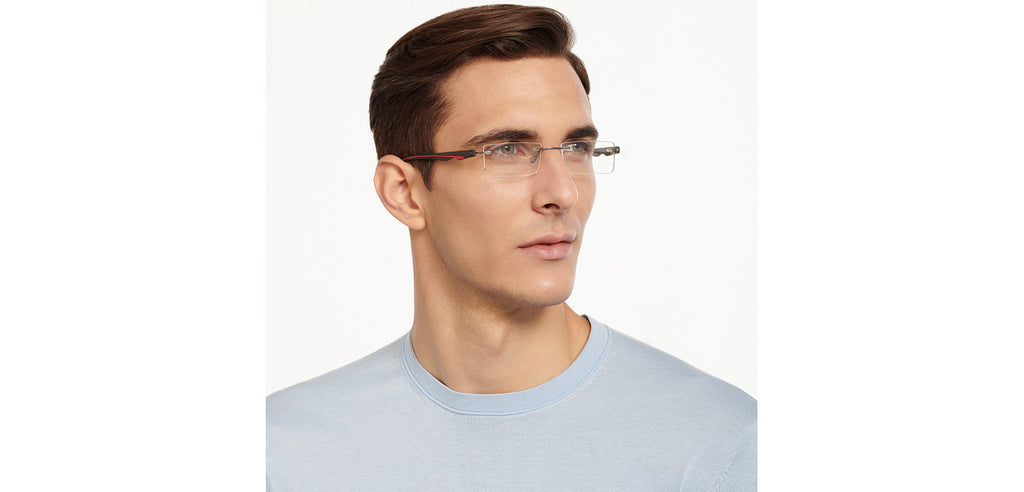 Rimless Eyeglasses-Frame Rectangle--EG