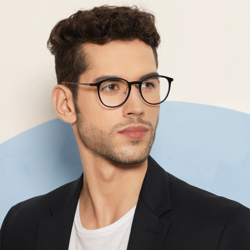 Square Eyeglasses-Frame Round--EG