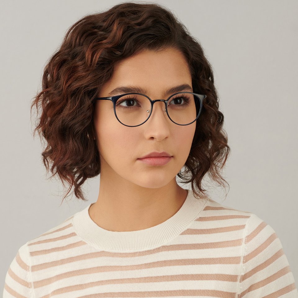 Square Eyeglasses-Frame Round--EG