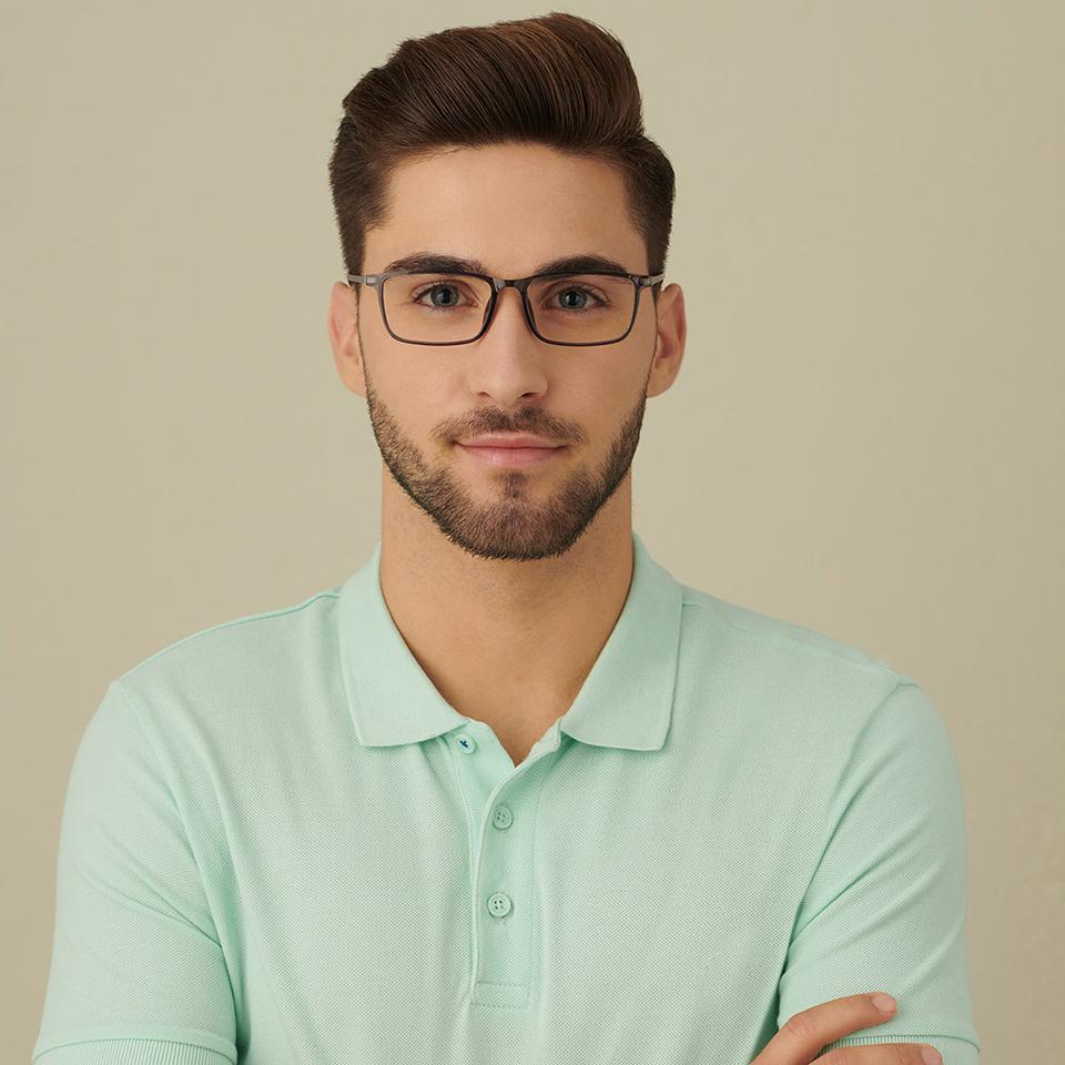 Magnetic Clip On Glasses-Frame Rectangle--EG