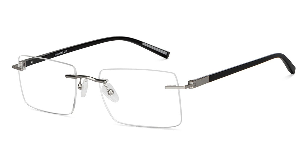 Rimless Eyeglasses-Frame Rectangle--EG