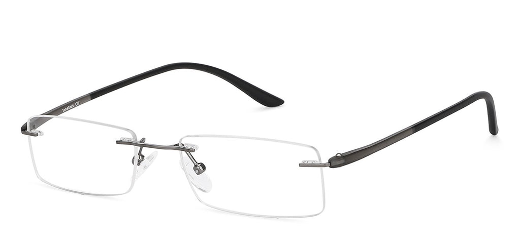 Rimless Eyeglasses-Frame Rectangle--EG