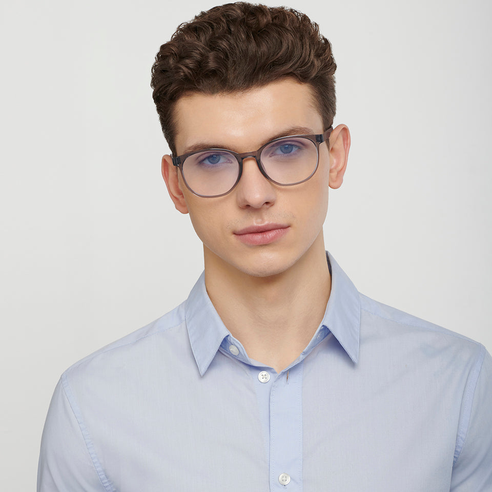 Blue Light Blocking Eyeglasses-Frame Round--EG