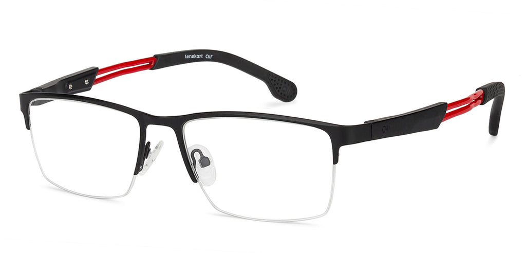 Half Rim Eyeglasses-Frame Rectangle--EG