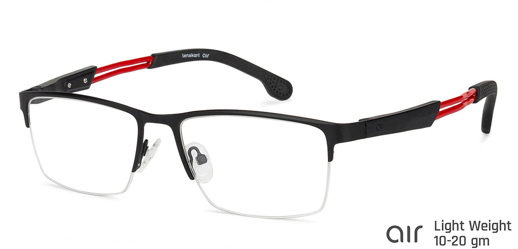 Half Rim Eyeglasses-Frame Rectangle--EG