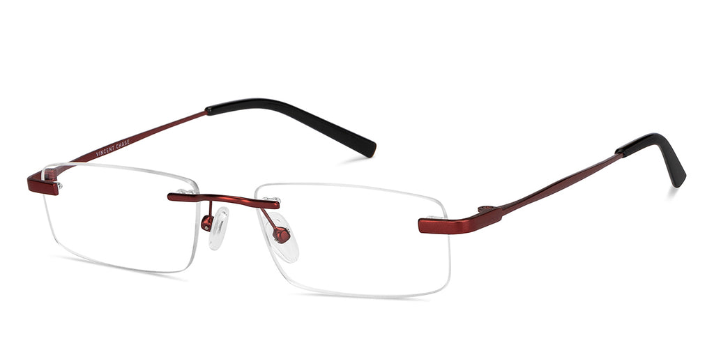 Rimless Eyeglasses-Frame Rectangle--EG