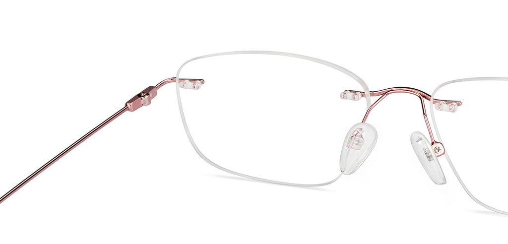 Rimless Eyeglasses-Frame Rectangle--EG