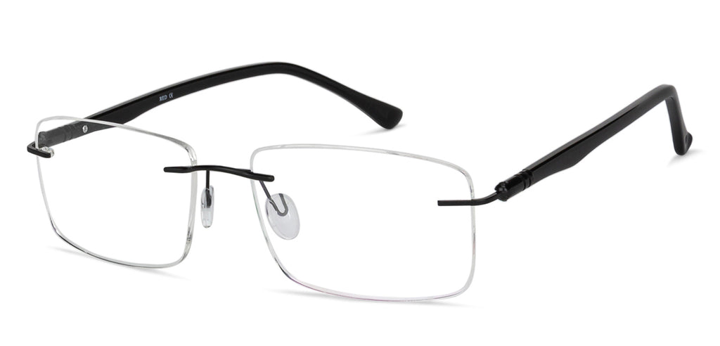 Rimless Eyeglasses-Frame Rectangle--EG