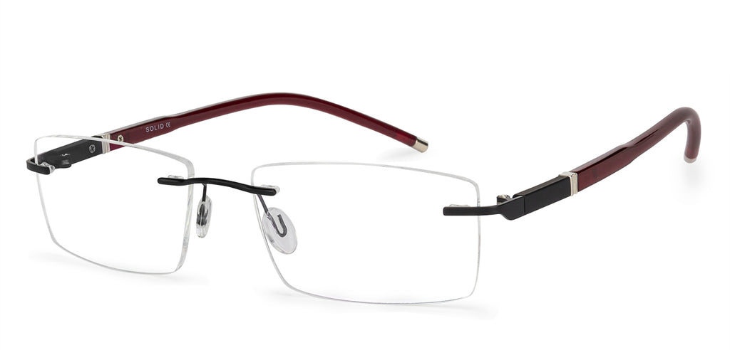Rimless Eyeglasses-Frame Rectangle--EG