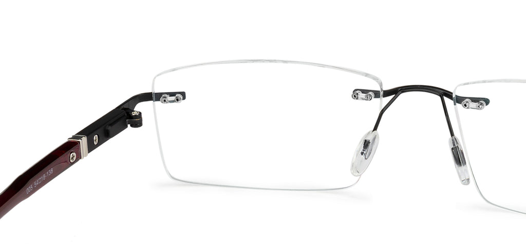 Rimless Eyeglasses-Frame Rectangle--EG