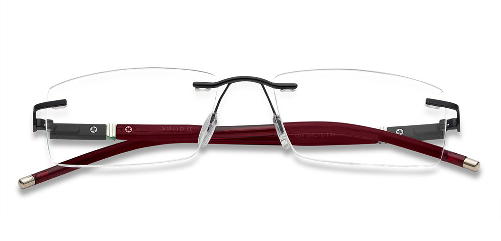 Rimless Eyeglasses-Frame Rectangle--EG