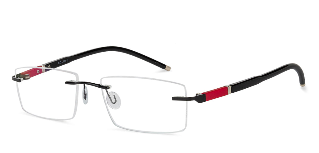 Rimless Eyeglasses-Frame Rectangle--EG