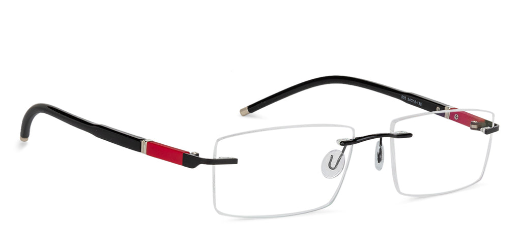 Rimless Eyeglasses-Frame Rectangle--EG