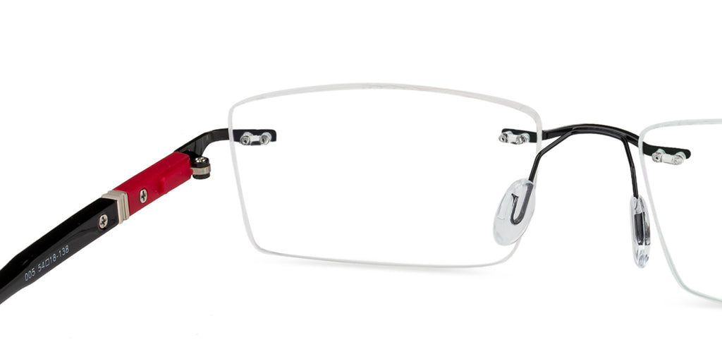 Rimless Eyeglasses-Frame Rectangle--EG