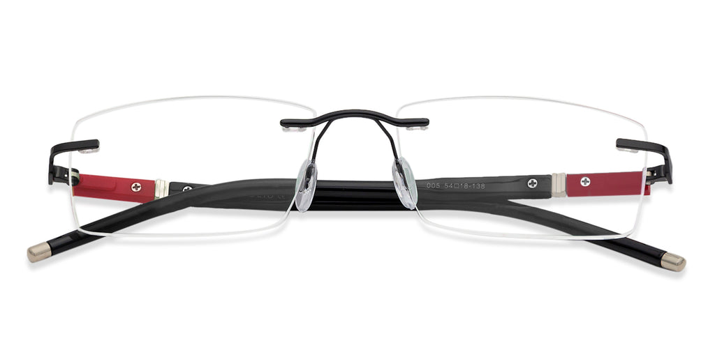 Rimless Eyeglasses-Frame Rectangle--EG