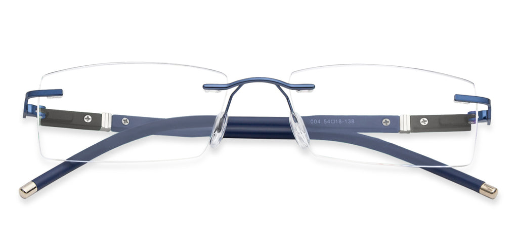 Rimless Eyeglasses-Frame Rectangle--EG