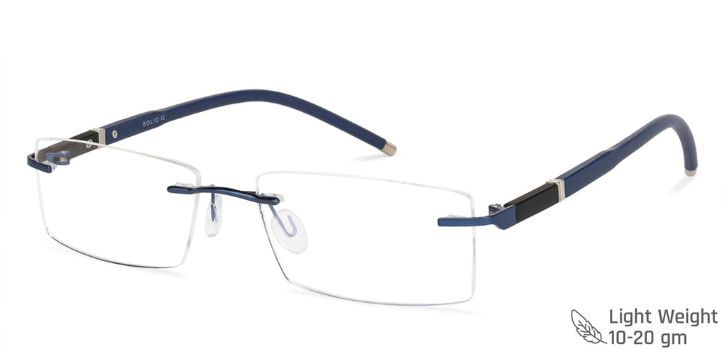 Rimless Eyeglasses-Frame Rectangle--EG